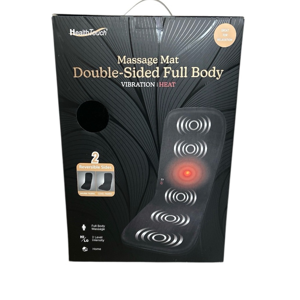 HealthTouch Black Double-Sided Full Body Massage Mat